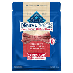 Blue Buffalo Dental Bones paquet 27oz, soutien dentaire quotidien pour chiens moyens.