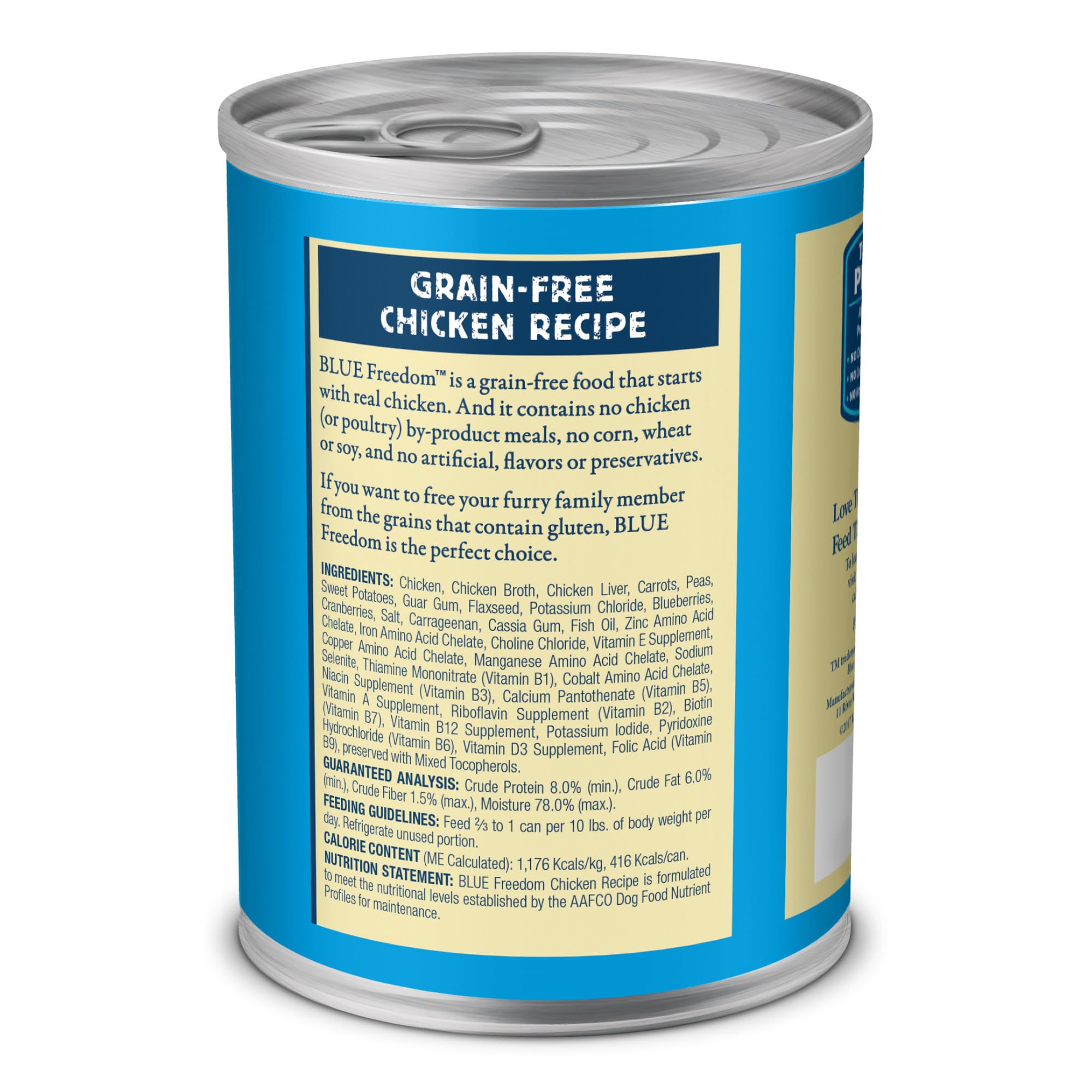 Blue Buffalo Freedom sans gluten pâté humide sans céréales.