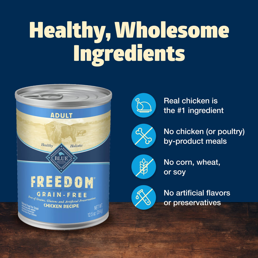 Blue Buffalo Freedom poulet réel comme premier ingrédient.