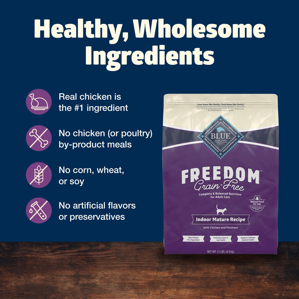 Blue Buffalo Freedom servi dans un bol de service quotidien.