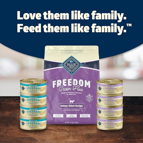 Blue Buffalo Freedom Chat Pâté emballage mis en évidence des ingrédients