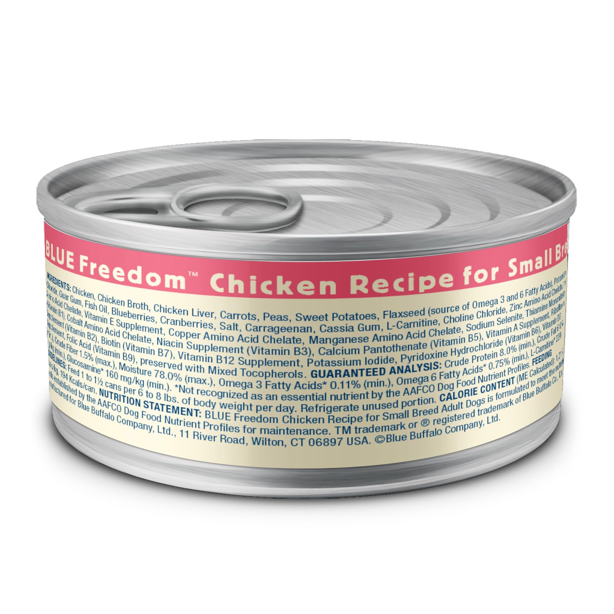 Blue Buffalo Freedom énergie accrue grâce protéines et glucides pour chien actif.