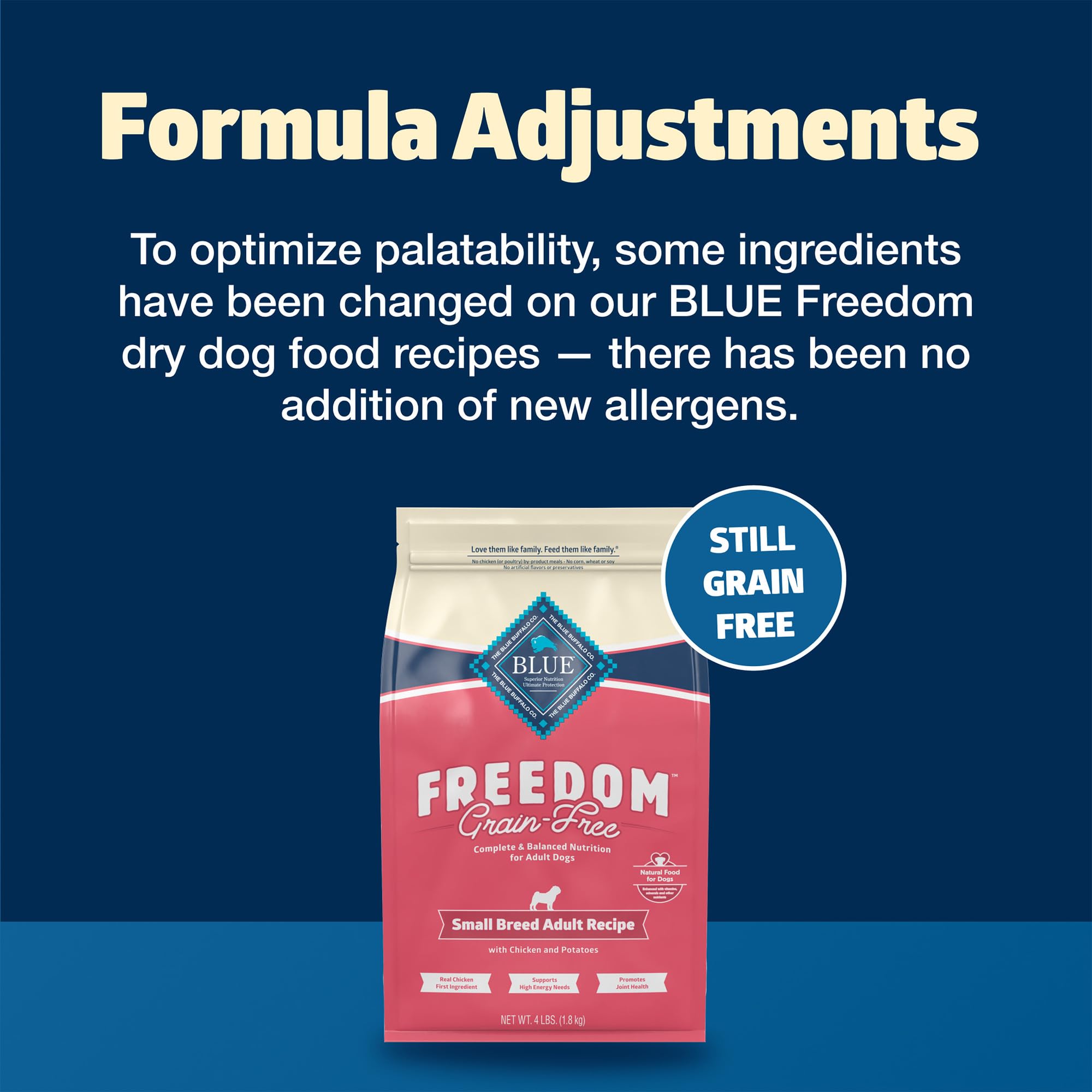 Blue Buffalo Freedom: poulet comme premier ingrédient et légumes riches en nutriments.