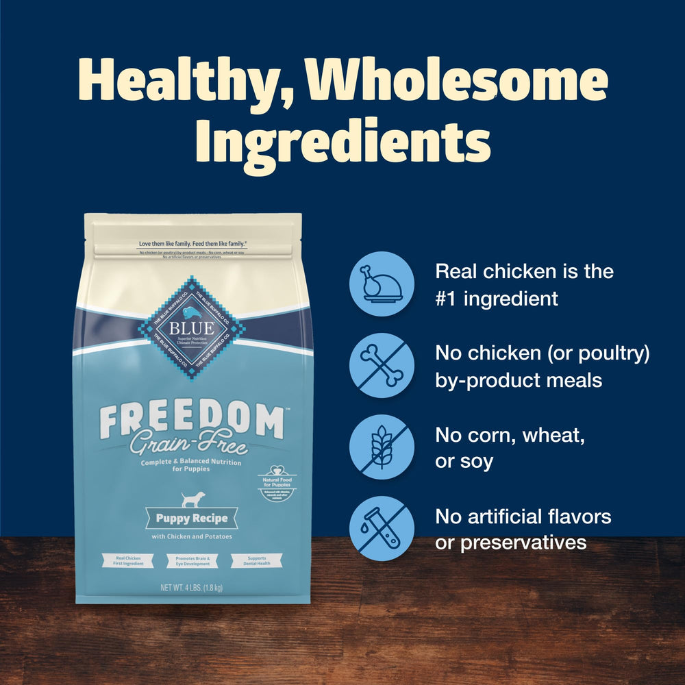 Blue Buffalo Freedom recette au poulet, saveur appréciée par chiots