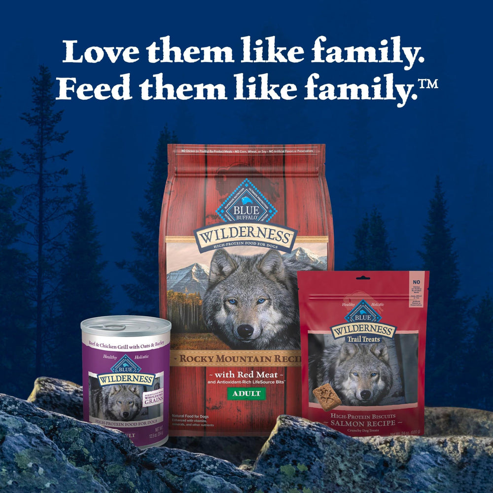 Sans sous-produits de poulet, friandises Blue Buffalo sans poulet.