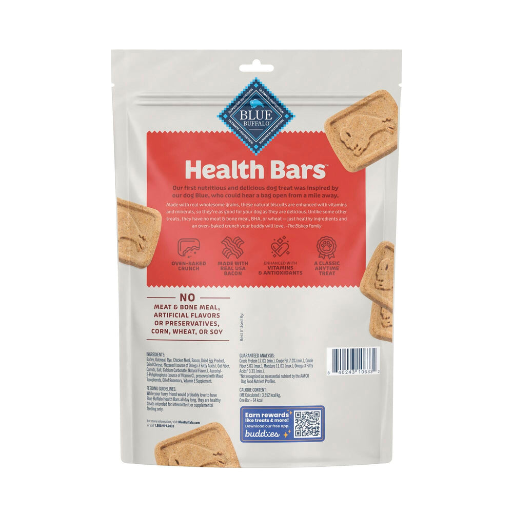 Blue Buffalo Health Bars : arôme bacon œuf fromage sur biscuit croustillant.
