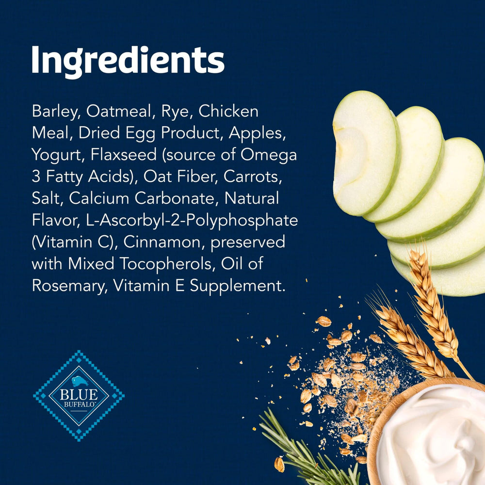 Blue Buffalo Health Bars: ingrédients naturels et oméga-3 pour une récompense équilibrée.