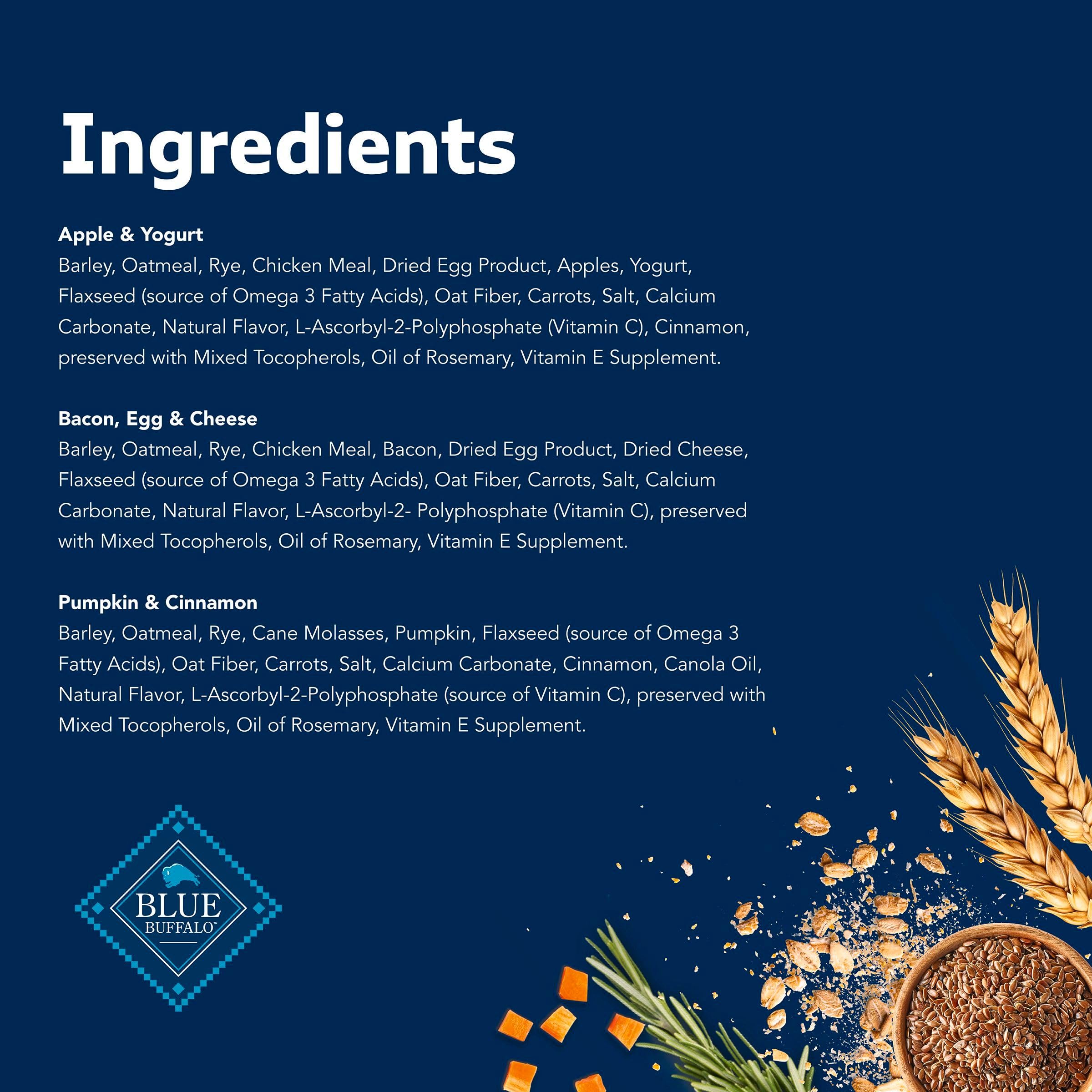 Blue Buffalo Health Bars ingrédients naturels: sans céréales ni additifs artificiels