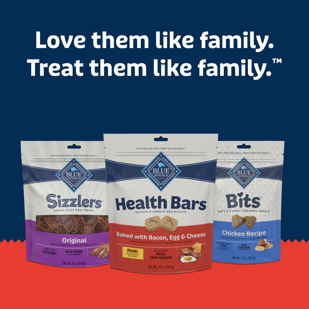 Blue Buffalo Health Bars Mini convient à toutes tailles de chien, usage polyvalent.