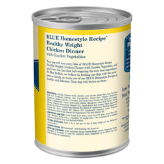 Blue Buffalo Homestyle Healthy Weight ingrédients naturels visibles sur l'emballage