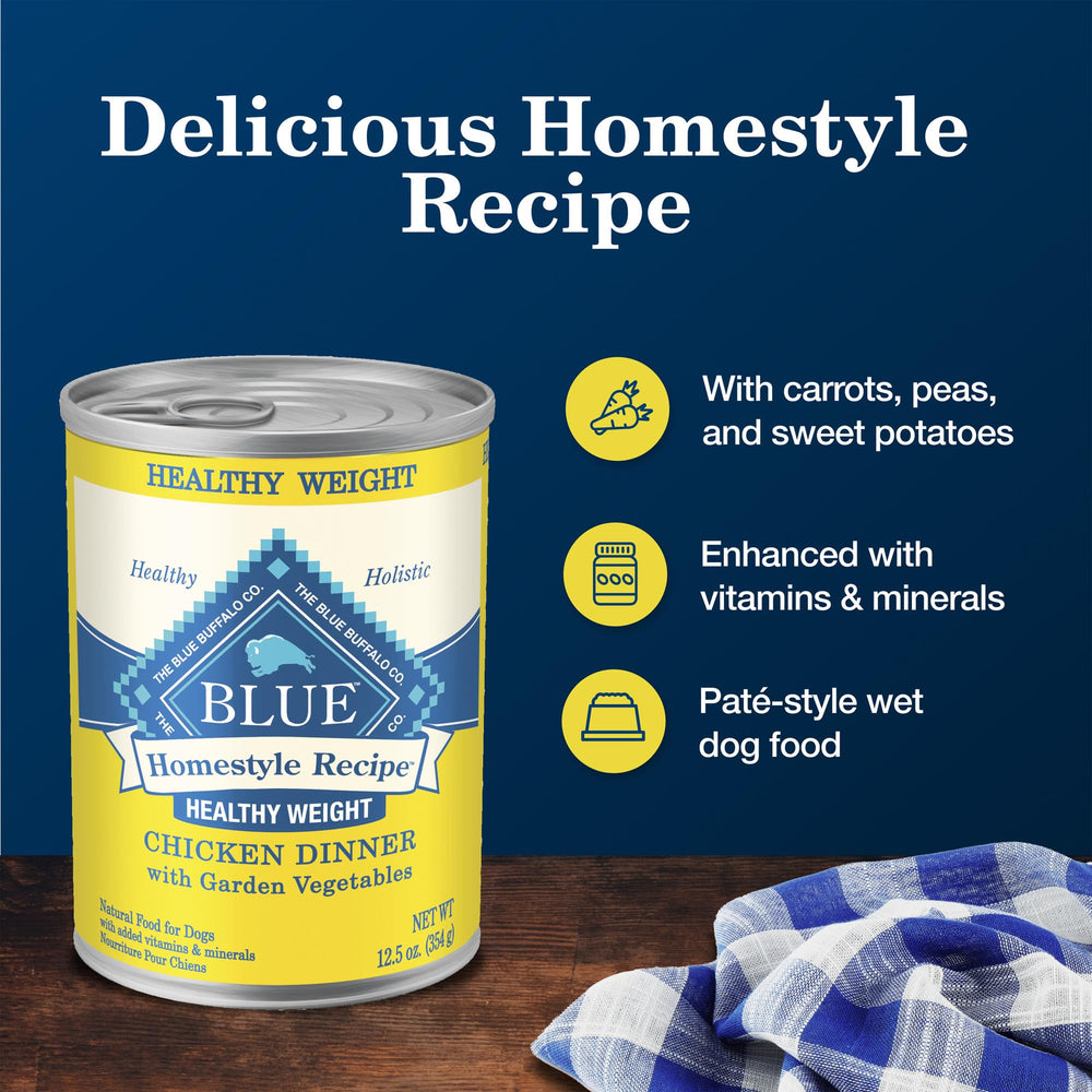 Blue Buffalo Homestyle Healthy Weight pack de 12 boîtes 12,5 oz prêt à l’emploi