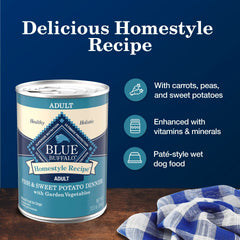 Blue Buffalo Homestyle Recipe: patate douce et légumes pour canine moderne.