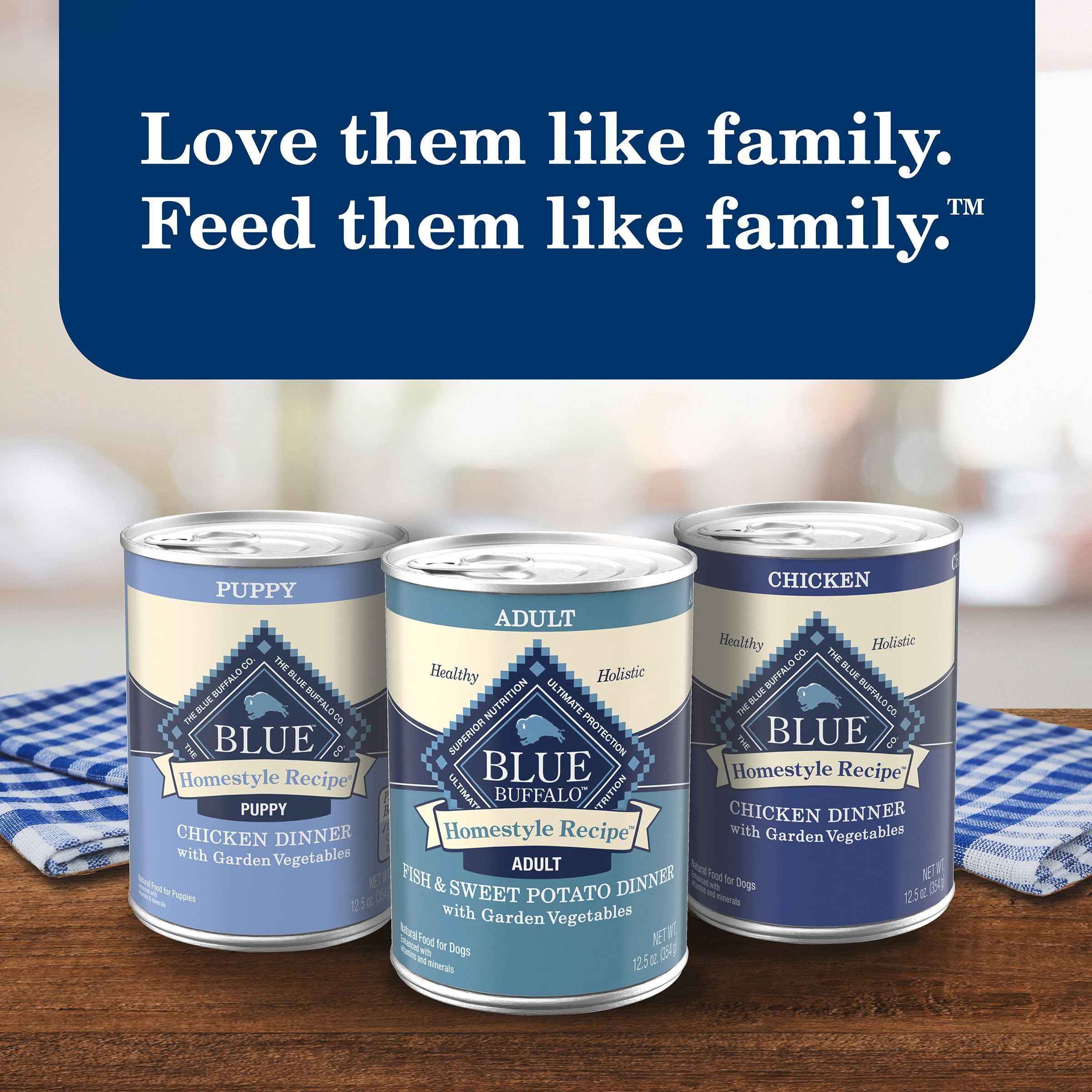 Blue Buffalo Homestyle Recipe: sans poulet ni sous-produits de volaille.
