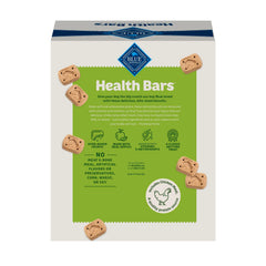 Ingrédients naturels Blue Buffalo Health Bars: pommes et yaourt pour gâter votre chien sans céréales.