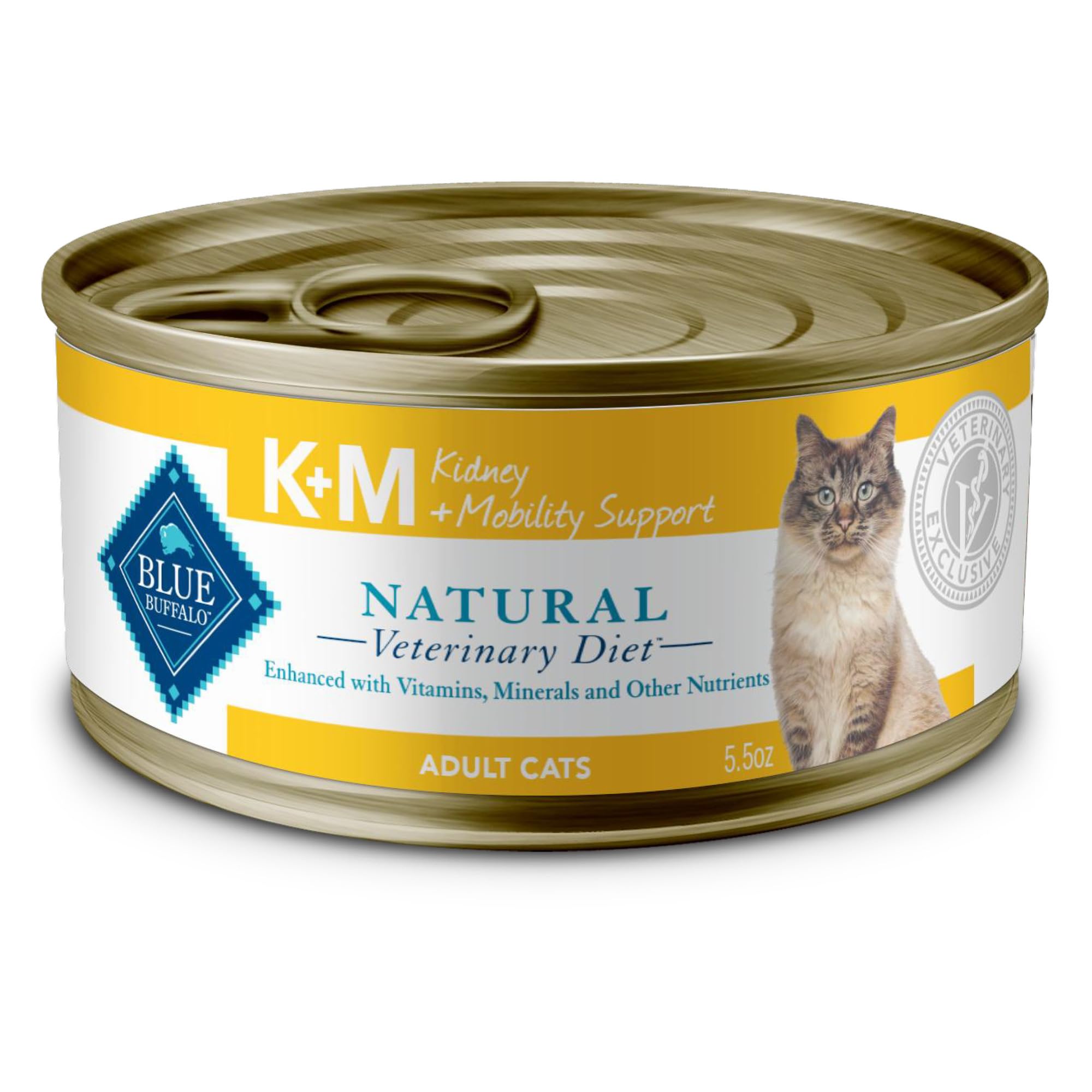 Blue Buffalo KM chat, boîte 5,5 oz, pâtée humide au poulet pour le rein et les articulations.