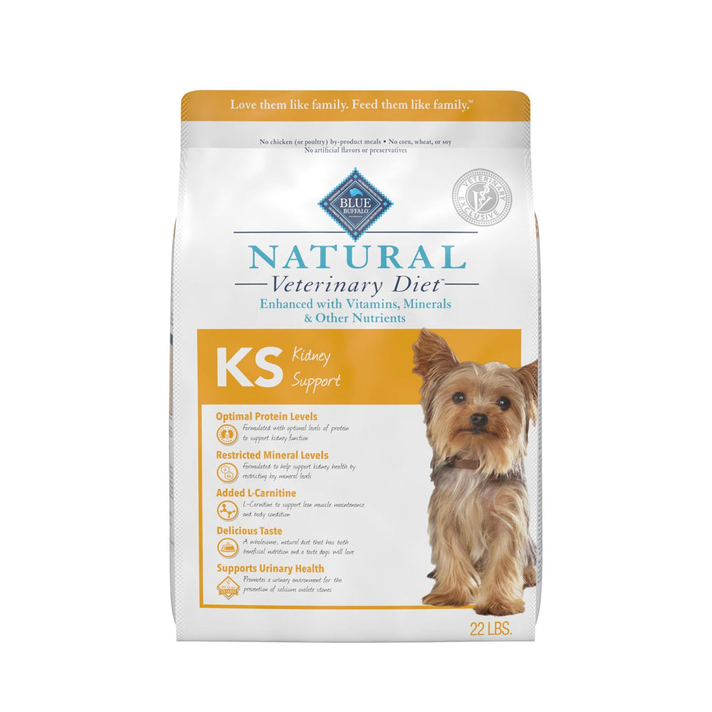 Blue Buffalo KS Kidney Support: sac d'alimentation chien 22 lb prêt à l'emploi.