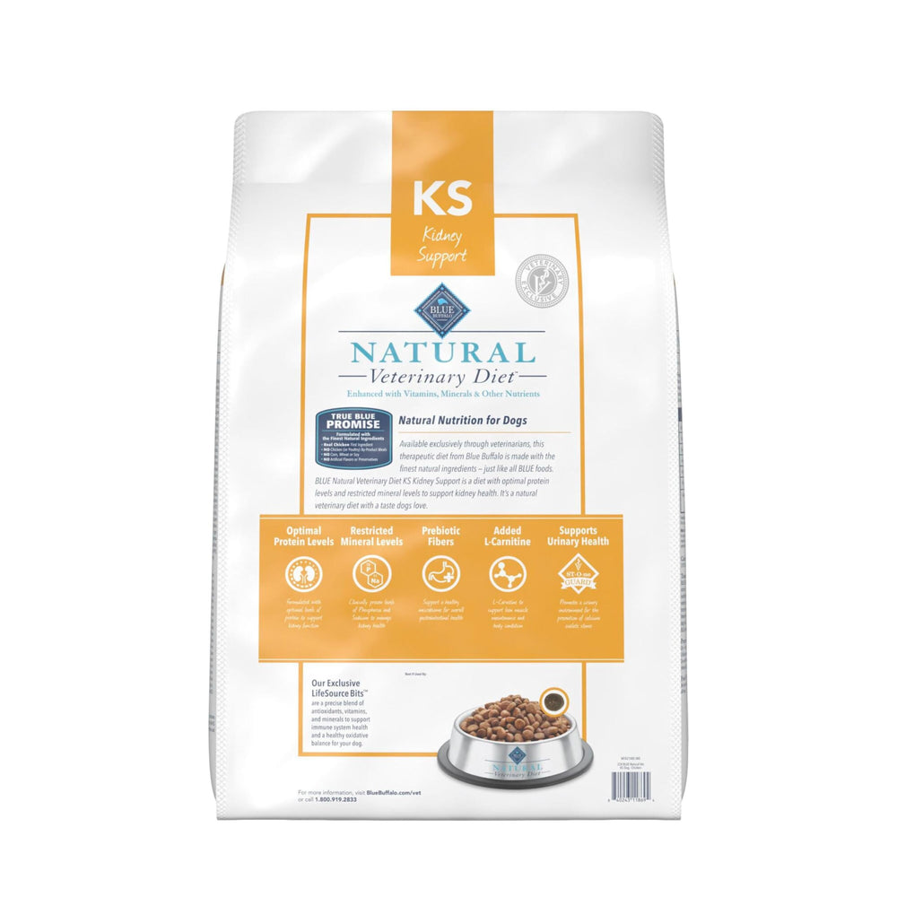 Blue Buffalo KS Kidney Support: croquettes au poulet réel pour chien, goût apprécié.
