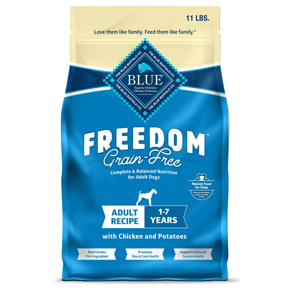 Blue Buffalo Freedom sans-grains – sac croquettes, nutrition pratique pour chien adulte.
