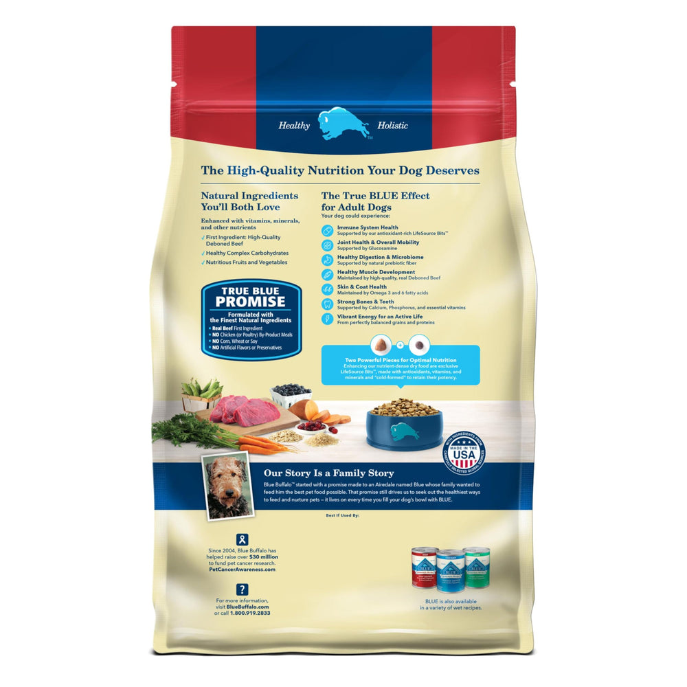 Croquettes Blue Buffalo Life Protection Formula boeuf et riz brun texture naturelle
