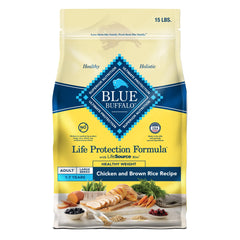 Blue Buffalo Life Protection Formule poulet et riz brun, sac 15 lb pour chien adulte