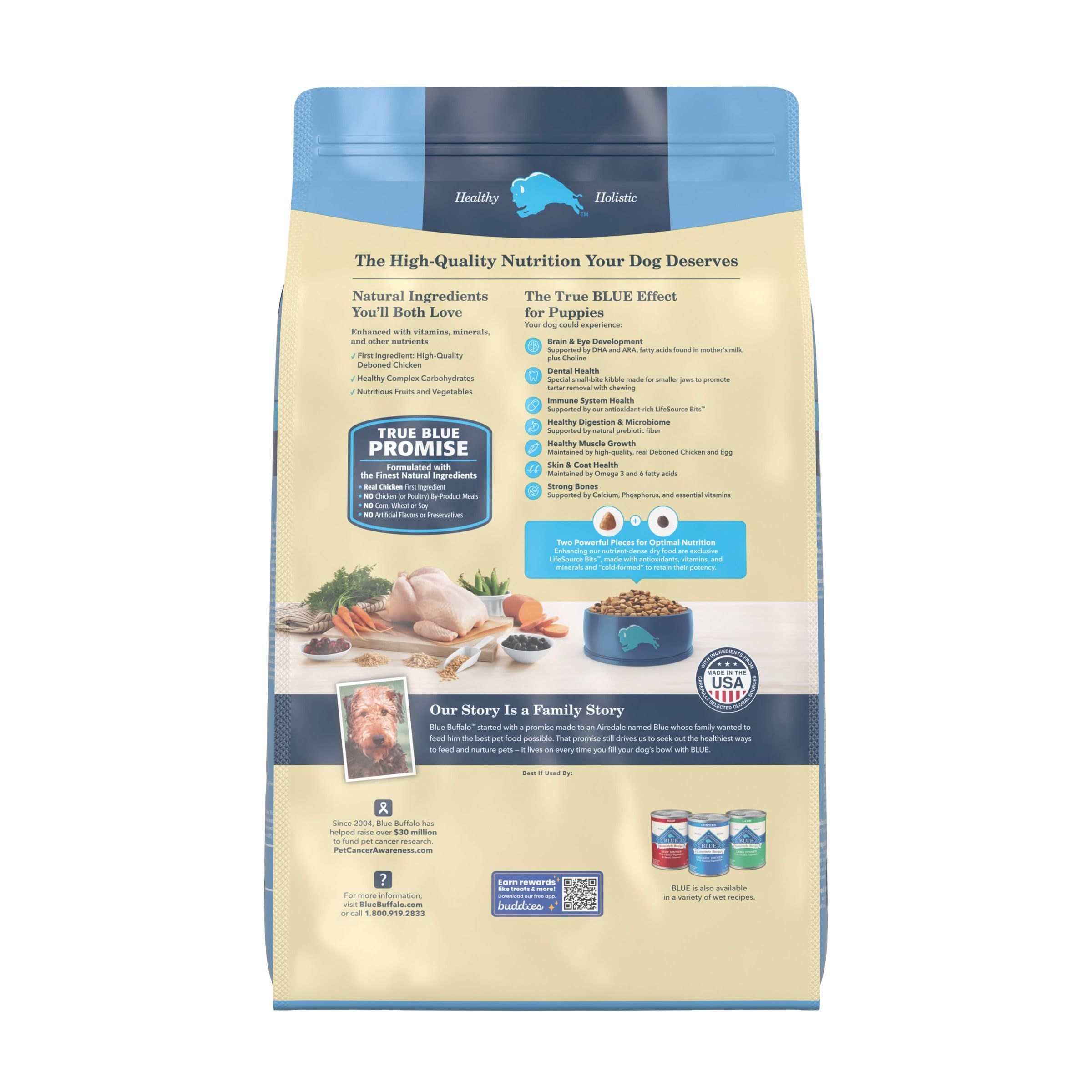 Blue Buffalo Life Protection Formula Chiot - premier ingrédient poulet, protéines de haute qualité.