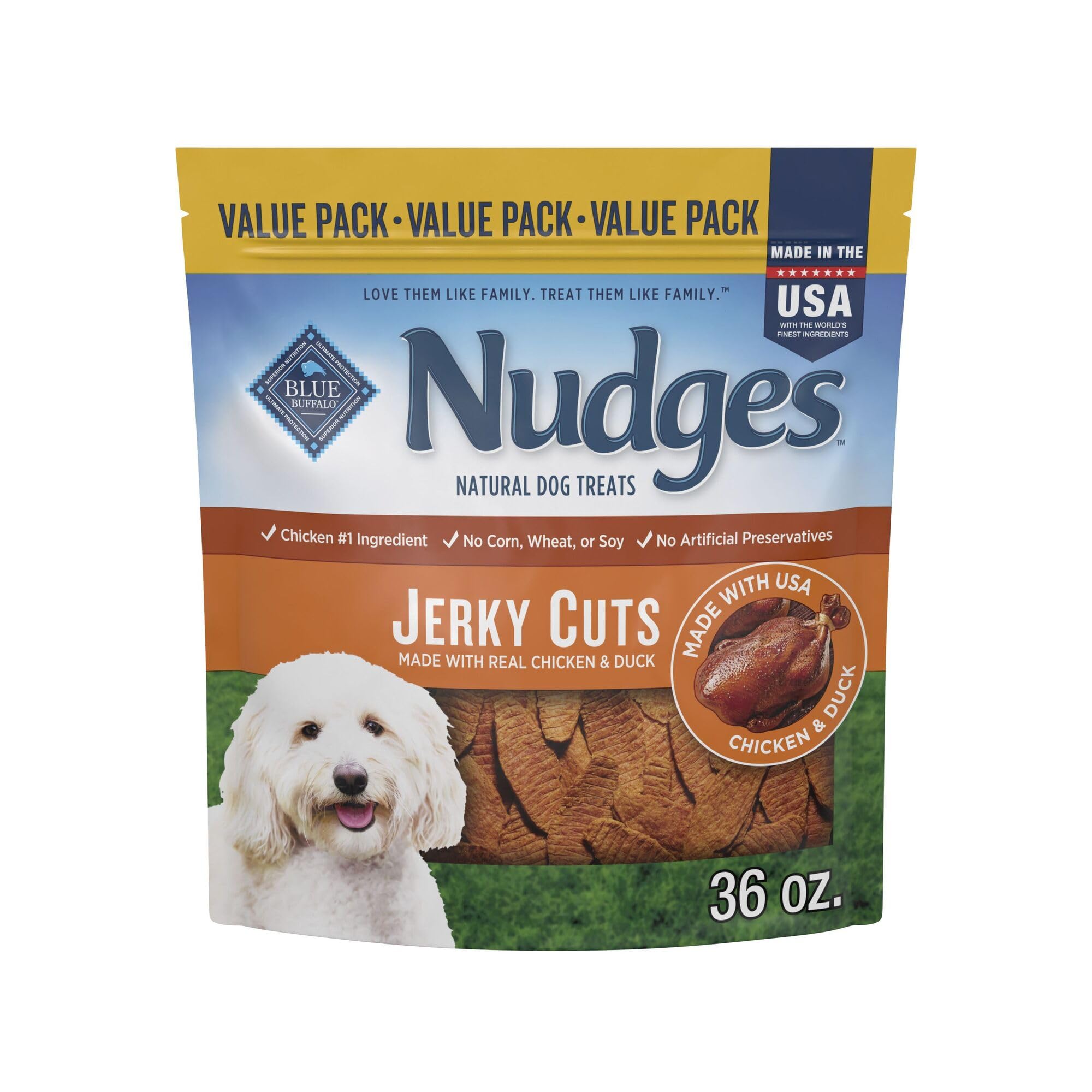 Friandises Blue Buffalo Nudges au poulet et au canard, goût irrésistible pour chiens