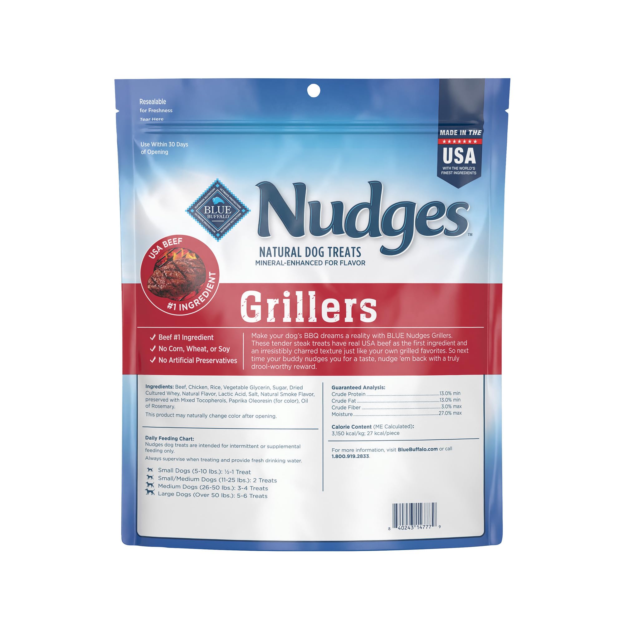 Texture tendre et grillée de Nudges Grillers qui ravit les chiens.
