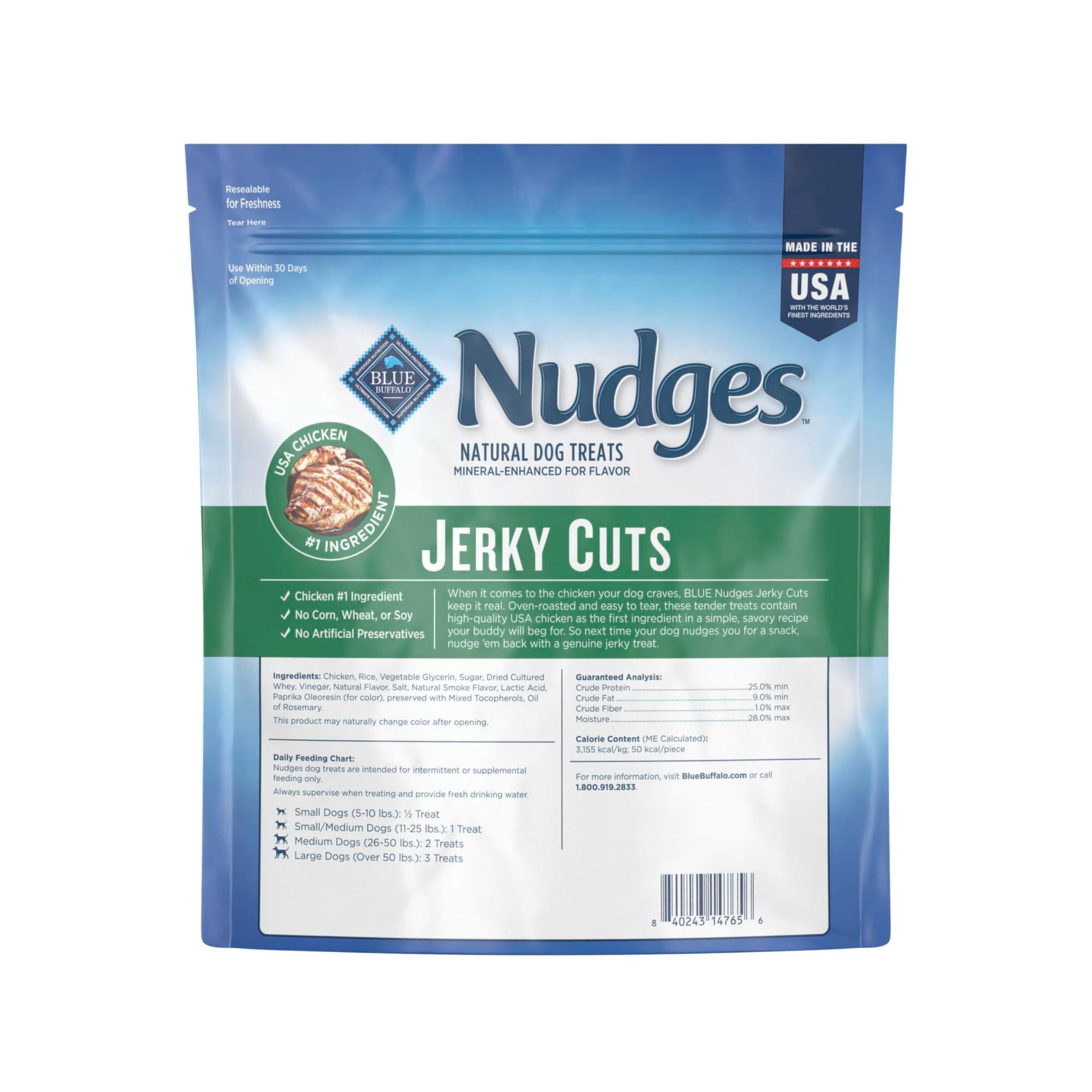 Texture cuite au four des Nudges Jerky Cuts facilitant les bouchées.