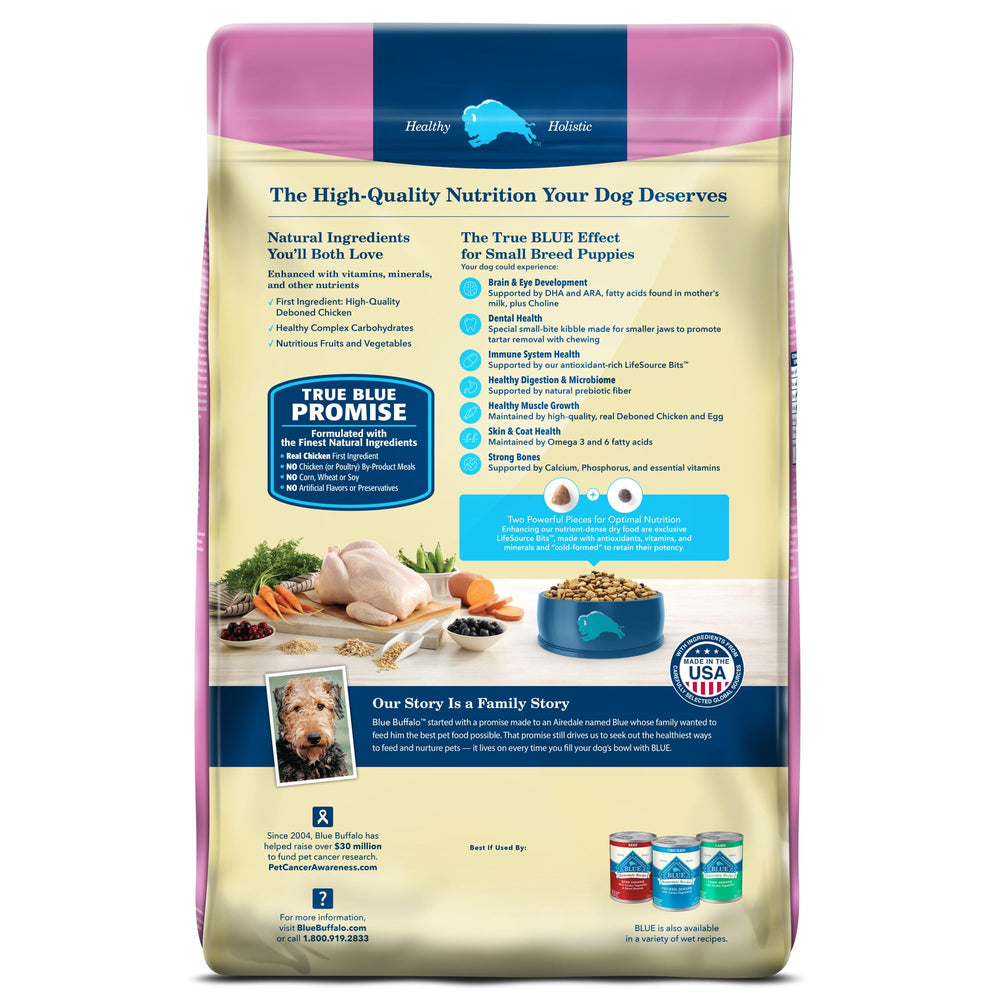 Blue Buffalo, nutrition chiots DHA et ARA, favorise le développement cognitif.