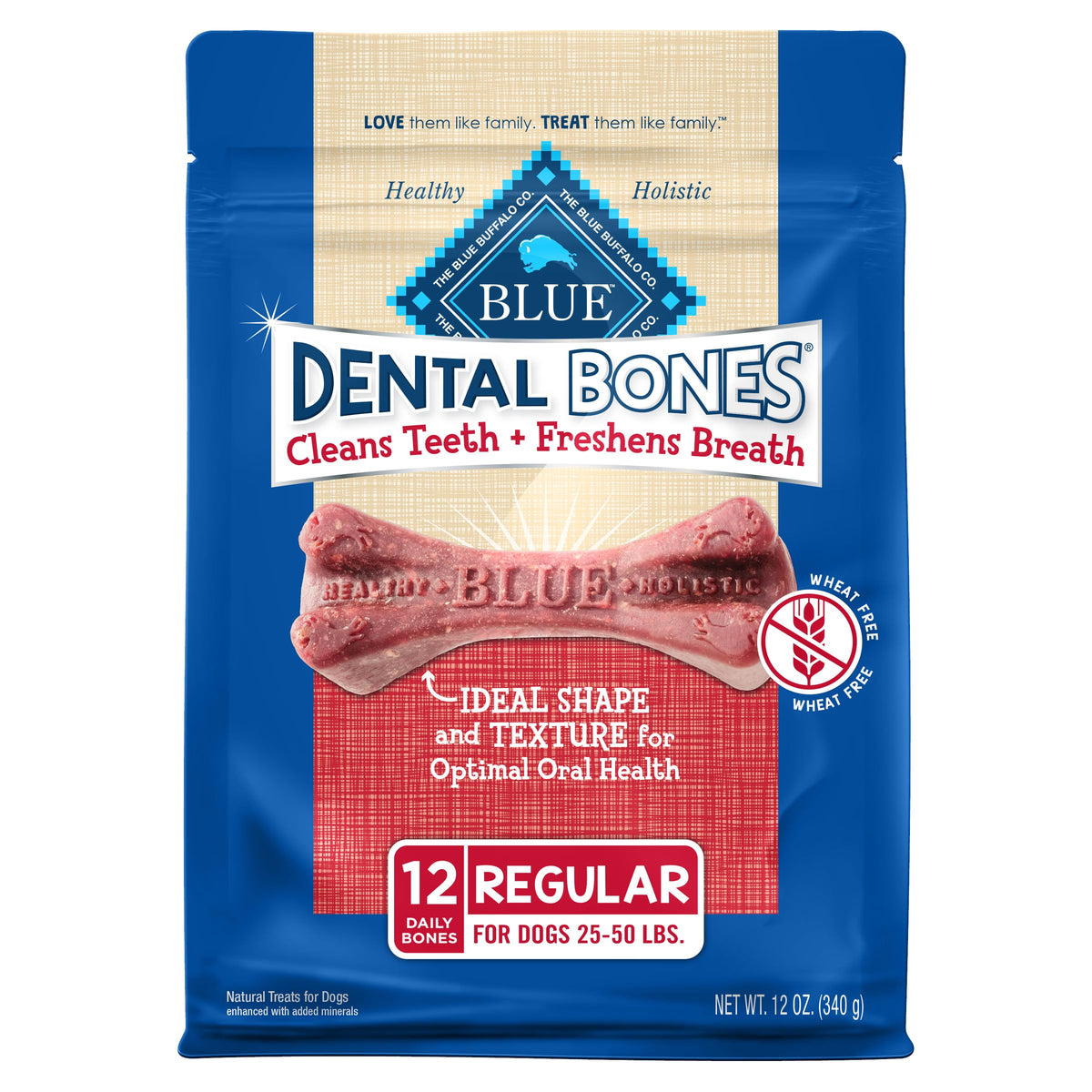Blue Buffalo os dentaires emballage, présentation pratique pour l'hygiène dentaire.