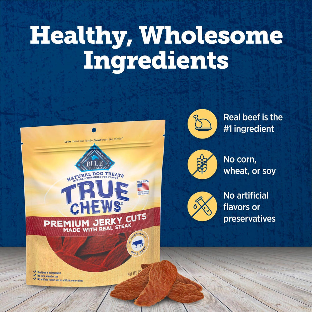 Blue Buffalo True Chews – pièces faciles à déchirer, parfaites pour toutes les tailles de chien
