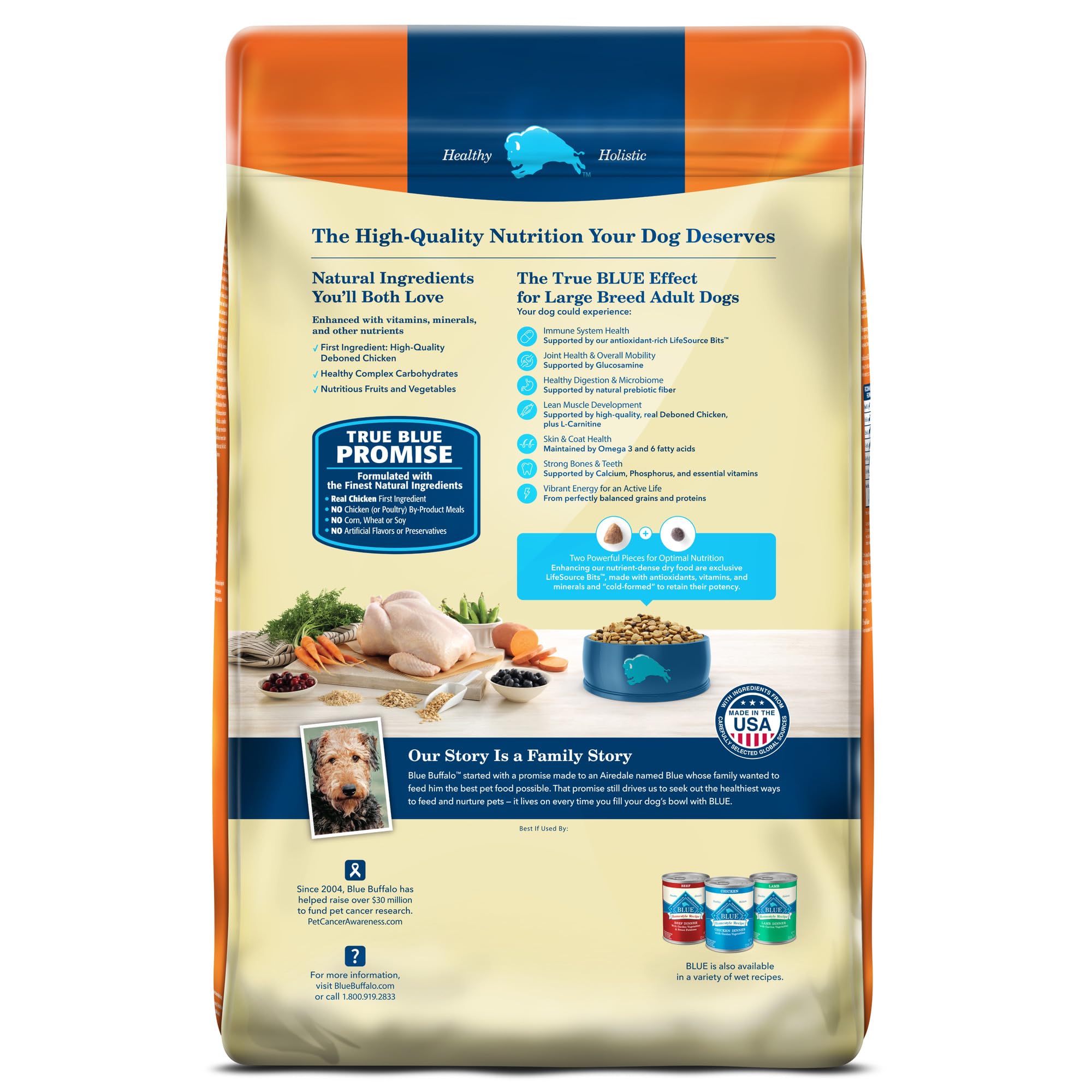 Blue Buffalo Life Protection – premier ingrédient poulet réel, goût authentique.