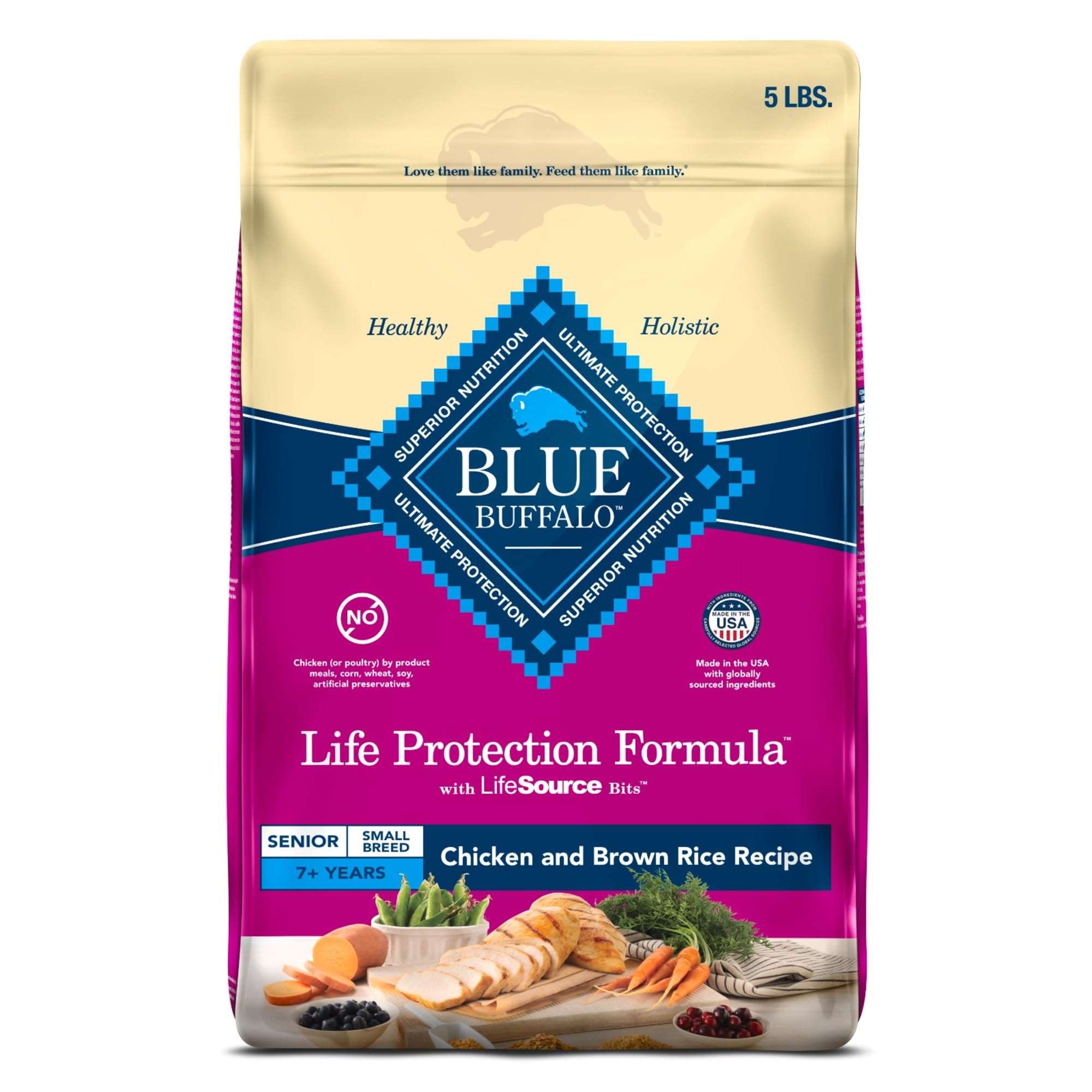 Blue Buffalo Life Protection Formula – poulet premier ingrédient, nutrition de qualité pour petites races.