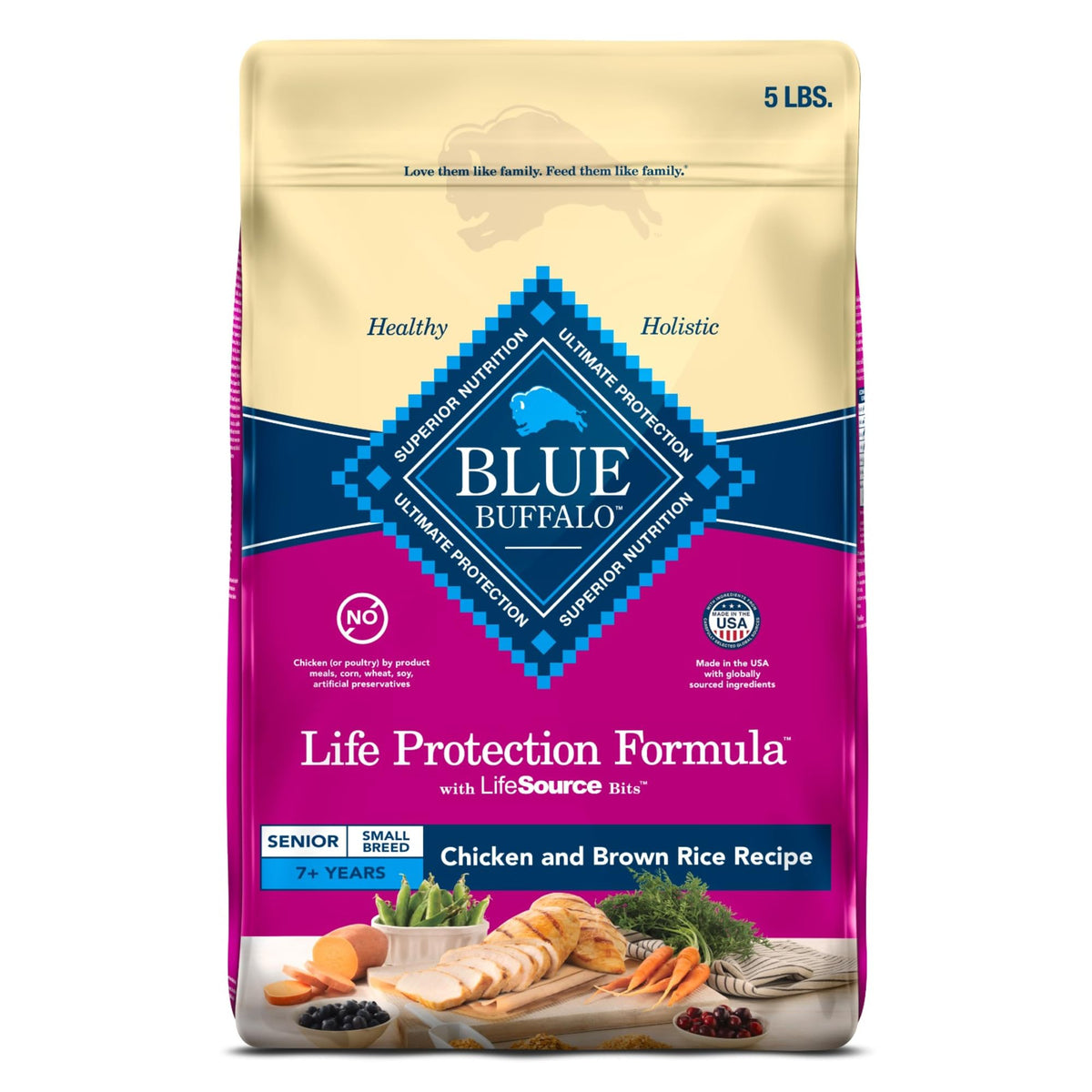 Blue Buffalo Life Protection Formula – poulet premier ingrédient, nutrition de qualité pour petites races.