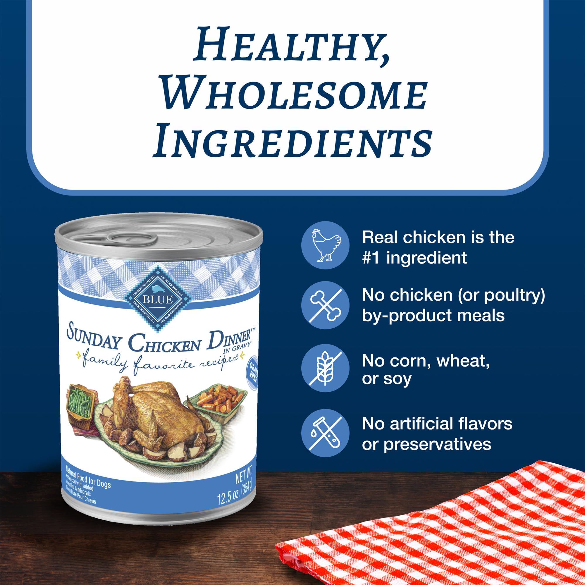 Blue Buffalo: sans sous-produits de poulet, respectueux de l’alimentation canine.