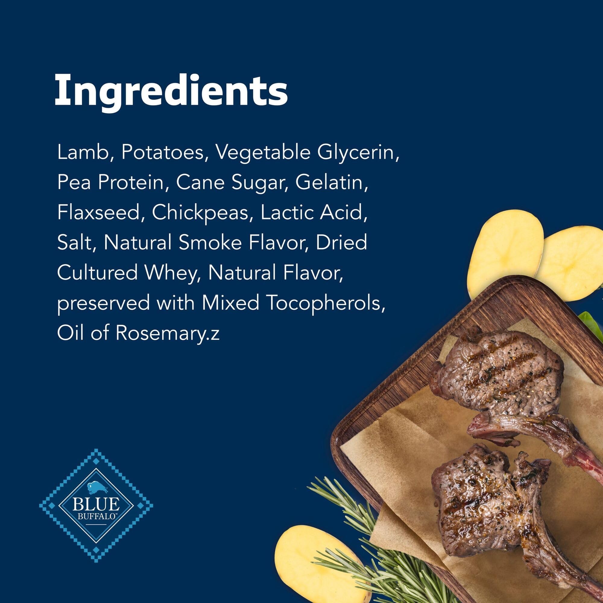 Blue Buffalo Stix agneau ingrédients naturels, sans colorants ni conservateurs artificiels.