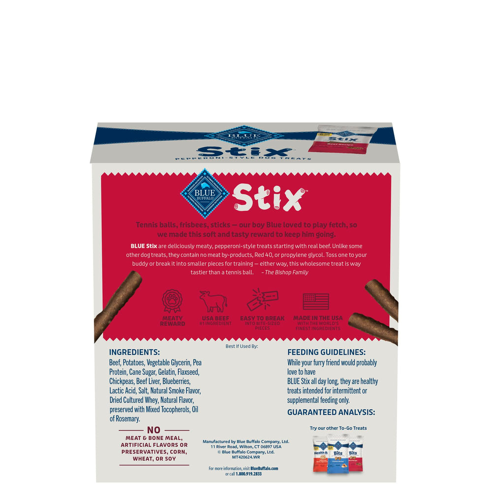 Blue Buffalo Stix boeuf vrai en premier ingrédient, goût savoureux pour chiens