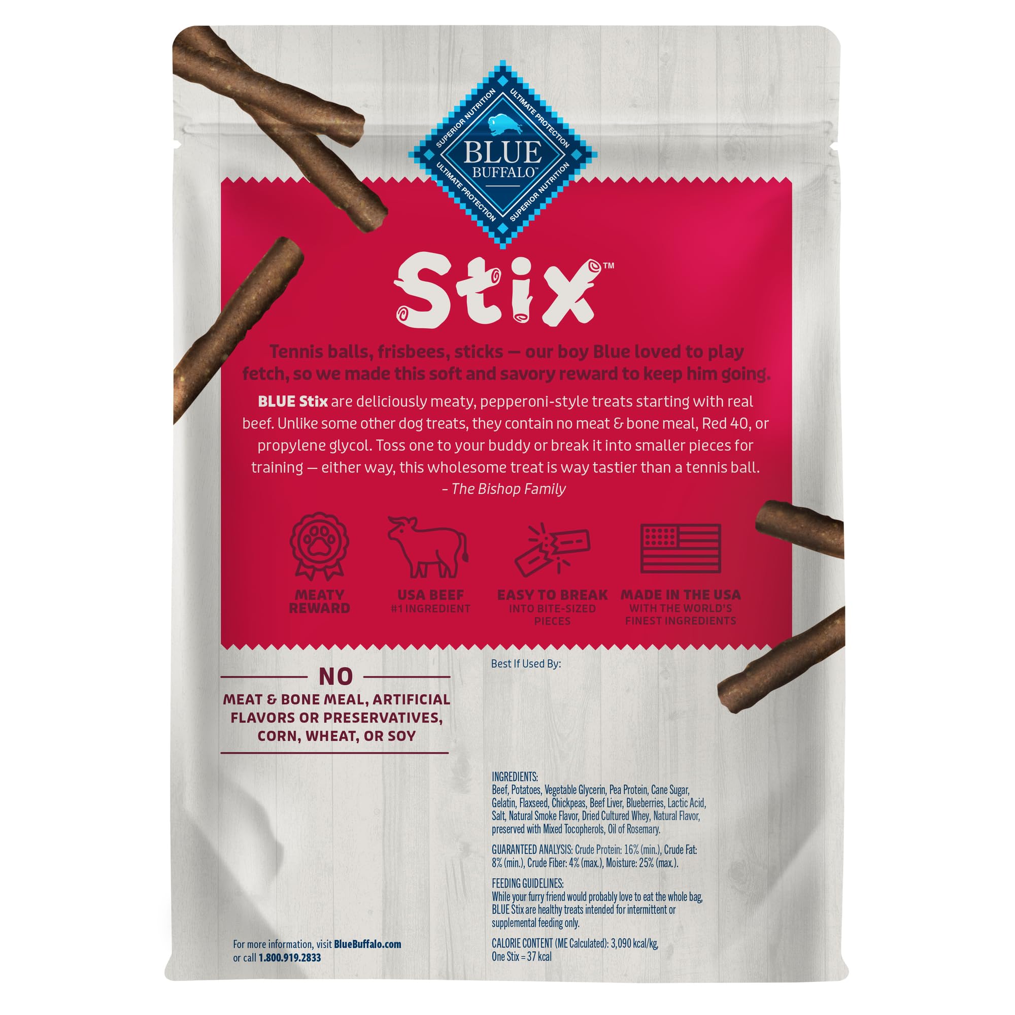 Blue Buffalo Stix tranches moelleuses, recompense ideale pour entrainement