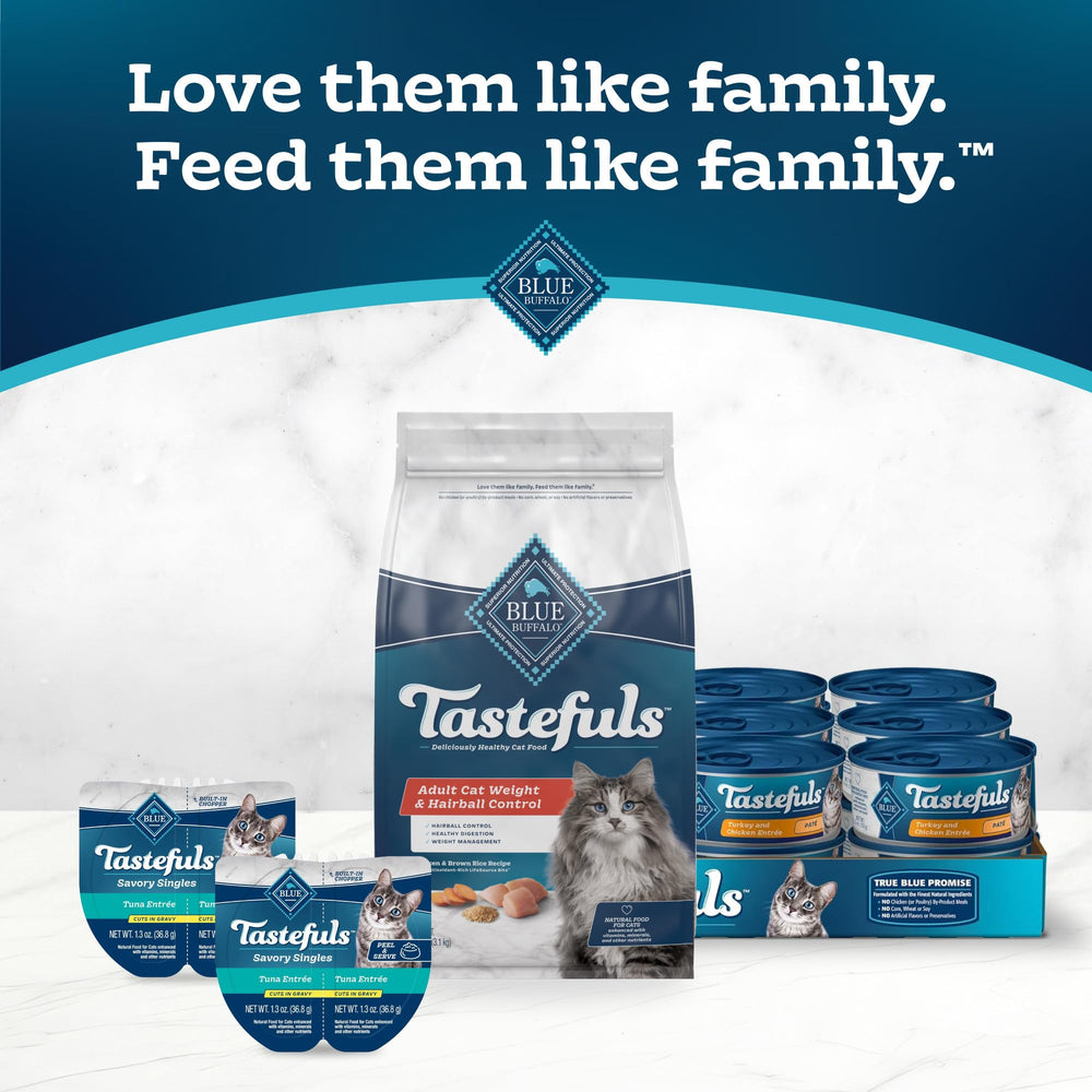 Blue Buffalo Tastefuls arôme poulet naturel, appétence accrue chez les chats difficiles.