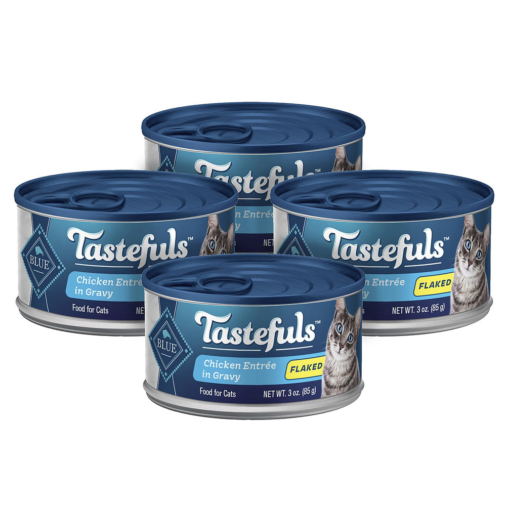 Blue Buffalo Tastefuls boîtes poulet en sauce 3oz, pratique pour le repas quotidien.