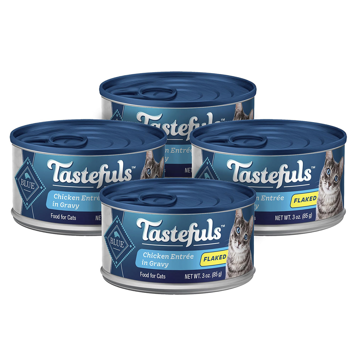 Blue Buffalo Tastefuls boîtes poulet en sauce 3oz, pratique pour le repas quotidien.