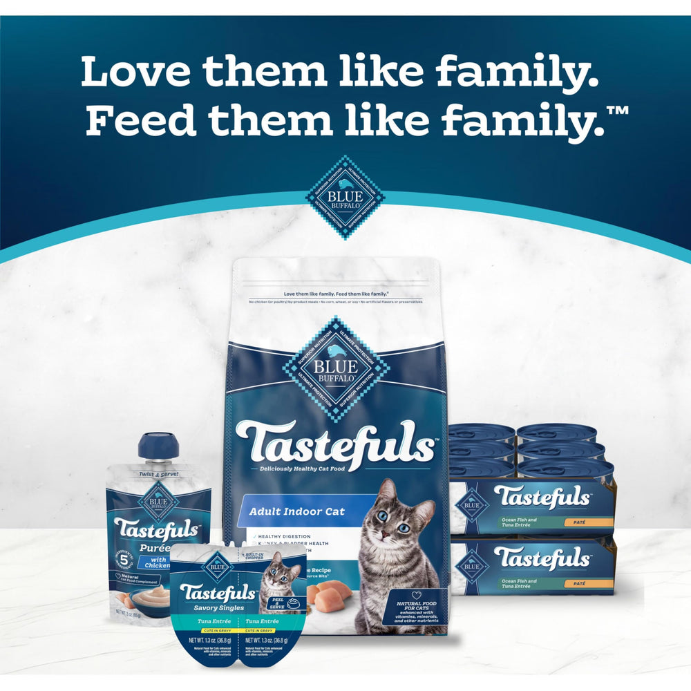 Blue Buffalo Tastefuls Chat Pâté Riche en protéines, pour soutenir les muscles.