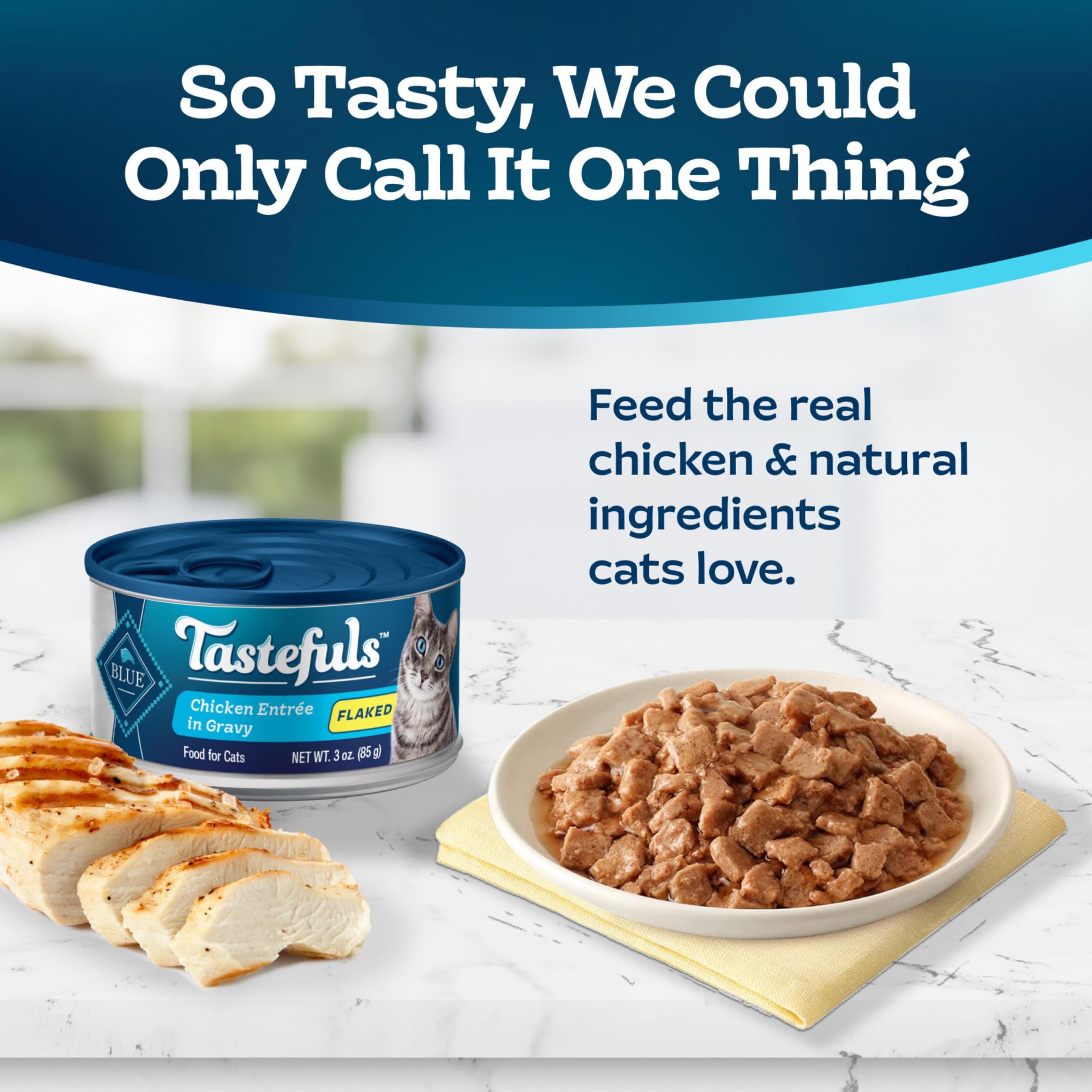 Blue Buffalo Tastefuls chat mange en sauce, moment de repas savoureux
