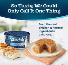 Texture onctueuse Blue Buffalo Tastefuls Chaton Pâté au Poulet.