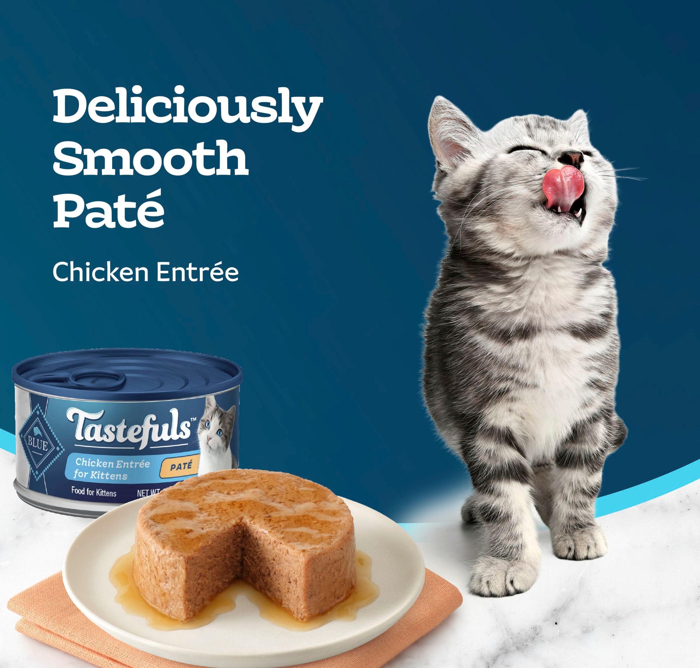 Pâté Poulet Blue Buffalo Tastefuls — ingrédients naturels sans sous-produits.