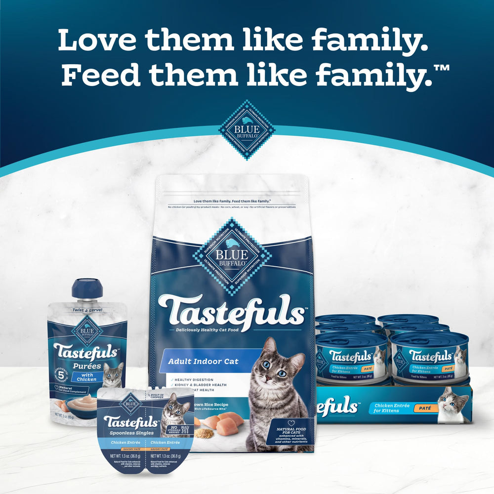 Blue Buffalo Tastefuls saveur poulet et dinde pour chat adulte.