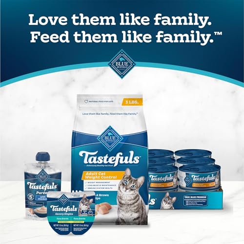 Blue Buffalo Tastefuls ingredients naturels mis en avant sur l image.