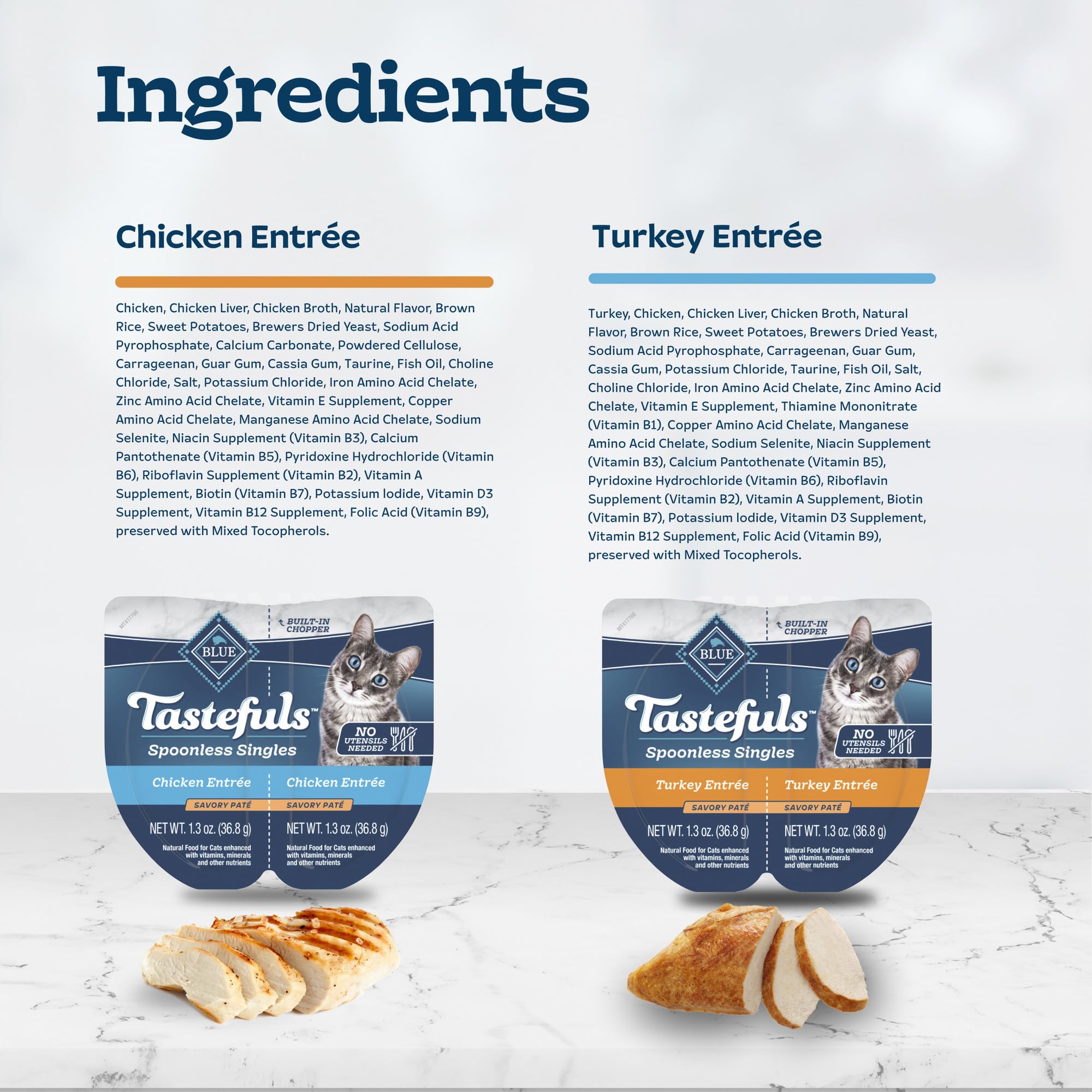 Blue Buffalo Tastefuls ingrédients réels et naturels pour le repas quotidien.