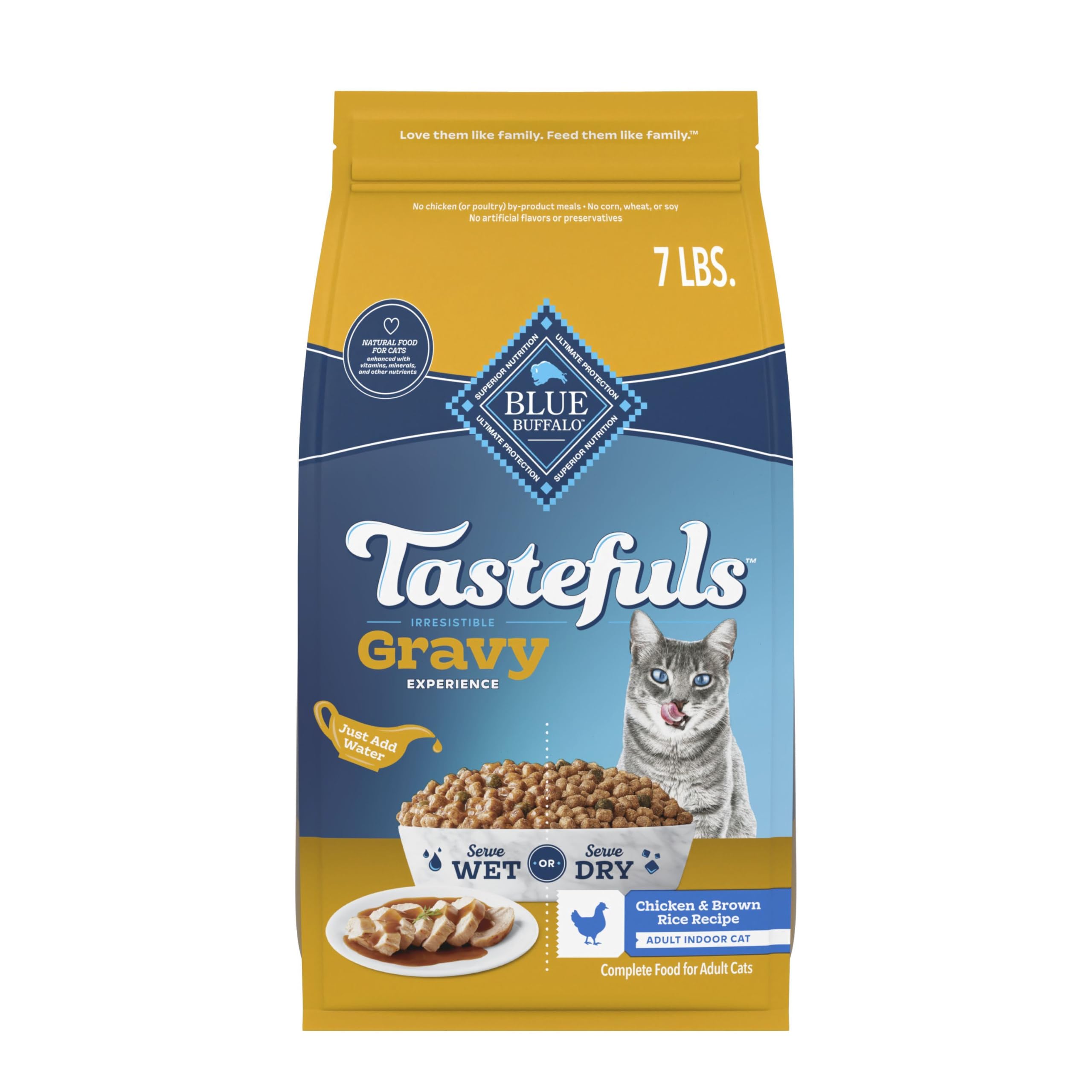 Blue Buffalo Tastefuls sac de 7 livres, repas complet pour chats adultes.