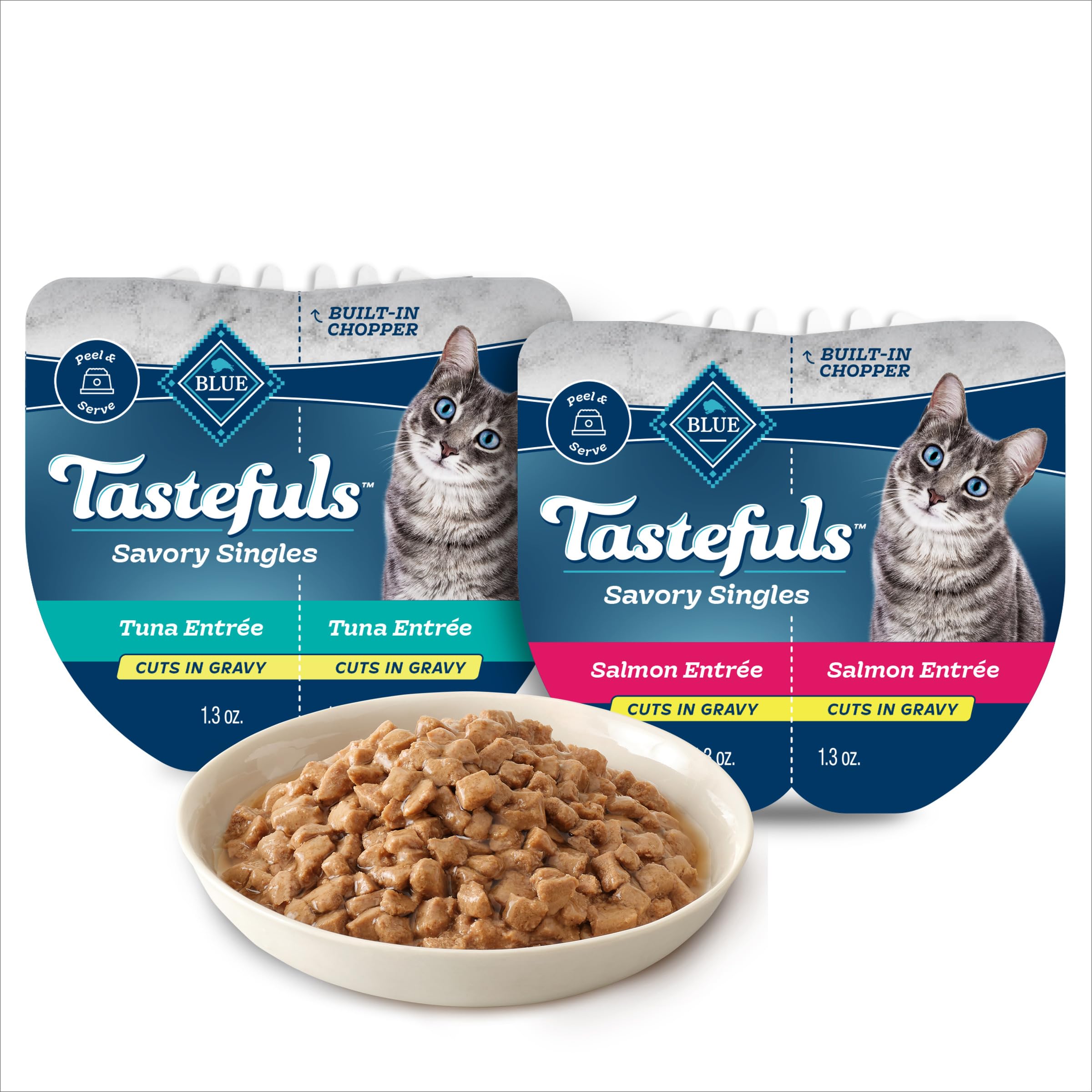 Blue Buffalo Tastefuls saumon barquette: saveur délicate et portion pratique.